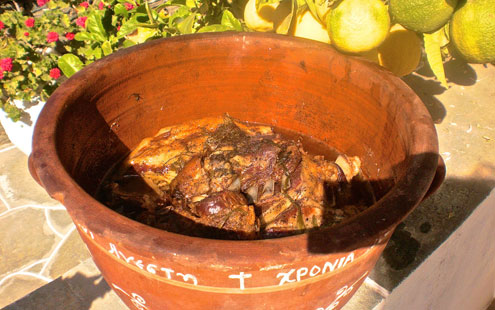 Mastelo-plat traditionnel de Pâques de Sifnos